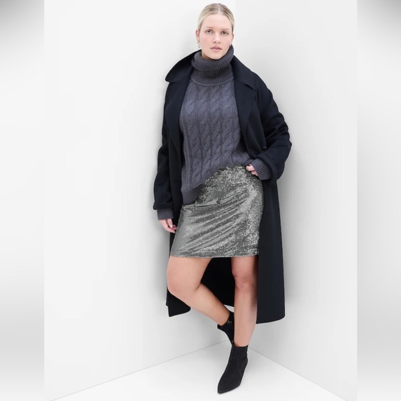 Gap Recycled Sequin Mini Skirt in Silver Grey - Picture 5 of 8